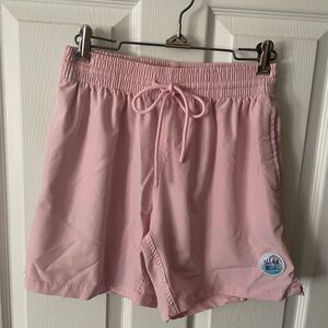 Men’s Ocean Breeze Pink Unlined Swim Shorts Size S